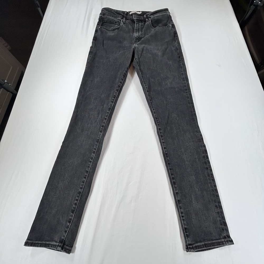 Levis 712 High Rise Skinny Jeans Womens Size 30 Black Ladies Pants 30x30
